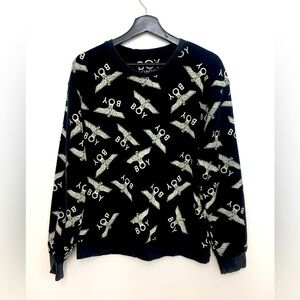 Vintage Rare!! BOY LONDON Sweatshirt Fullprint Jumper Pullover Medium Unisex